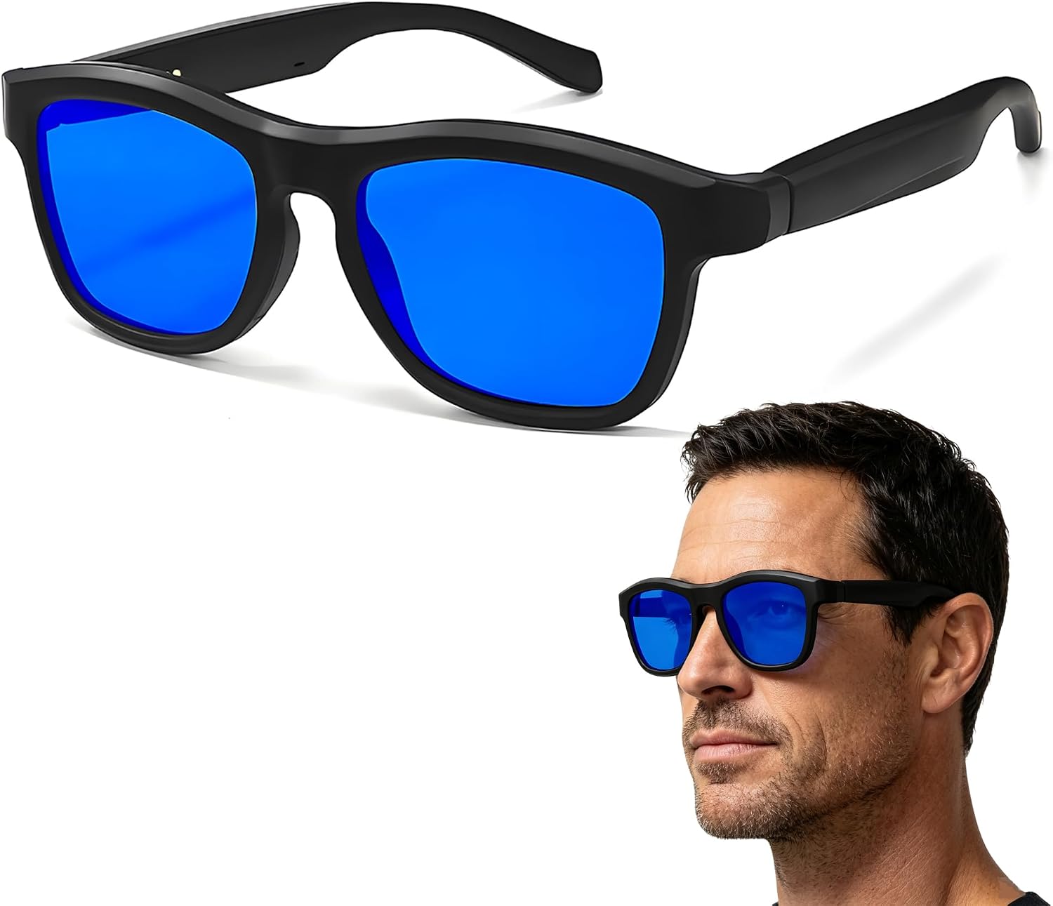 LASMEX V90 smart audio glasses with electrochromic dimming